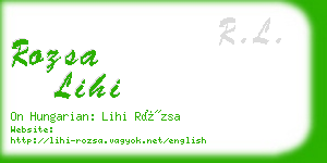 rozsa lihi business card